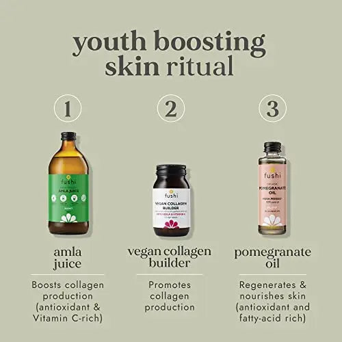 Fushi Vegan Collagen Booster, Vegan Amino Acids, with Vitamin C, E, Biotin - AB Mystery