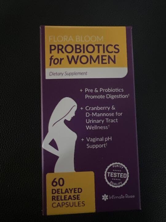 Intimate Rose Combo Pack! Flora Bloom Probiotics for Women (One Bottle) and Boric Balance Boric Acid - AB Mystery