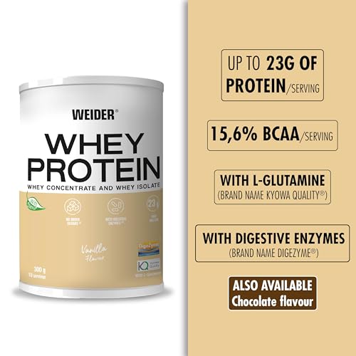 Weider Whey Protein (300g) Vanilla Flavour. Whey Protein from Concentrate and Isolate Weider