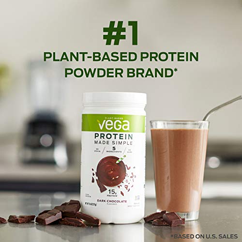 Vega Protein Made Simple, Dark Chocolate - Stevia Free Vegan Protein Powder - AB Mystery