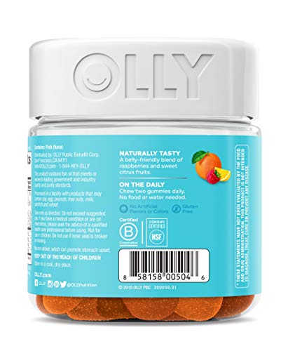 Olly Prenatal Multivitamin Gummy, Folic Acid, Vitamin D, Omega DHA, Chewable Supplement OLLY