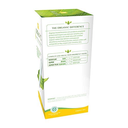 ORGANYC Hypoallergenic 100% Organic Cotton Internal Tampons with Applicator, REGULAR, 16-count - AB Mystery