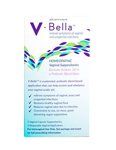V-Bella Boric Acid + Probiotic Based Vaginal Suppositories- a More Natural Way to Refresh, Balance & Relieve - AB Mystery