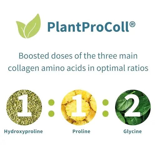 Vegan Collagen Powder, Natural Vanilla Flavour, Plant-Based Peptide Protein Supplement - AB Mystery