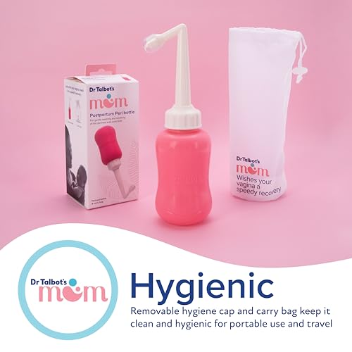 Dr. Talbot's Mom Postpartum Peri Bottle with Storage Bag - 12.2 Fl Oz/360 ML Capacity - Postpartum Essentials - AB Mystery