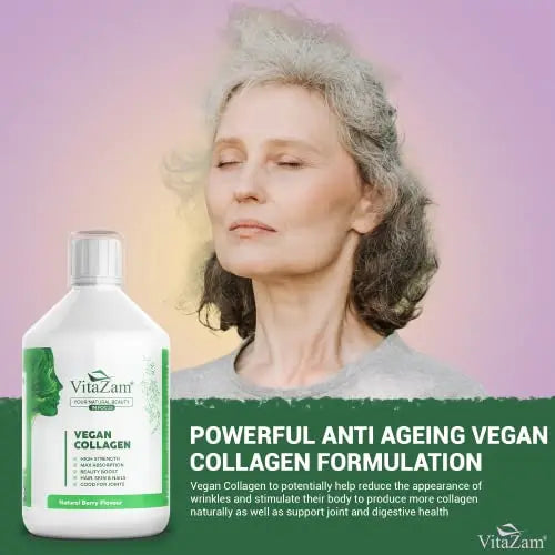 VitaZam Vegan Collagen Liquid 5000mg Hydrolyzed Collagen Peptides for Women - AB Mystery