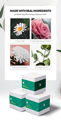 Oldam Feminine Flushable Wipes: 100% Vegan, pH-Balanced, Moisturizers & Essential Oils, Sensitive Skin - AB Mystery