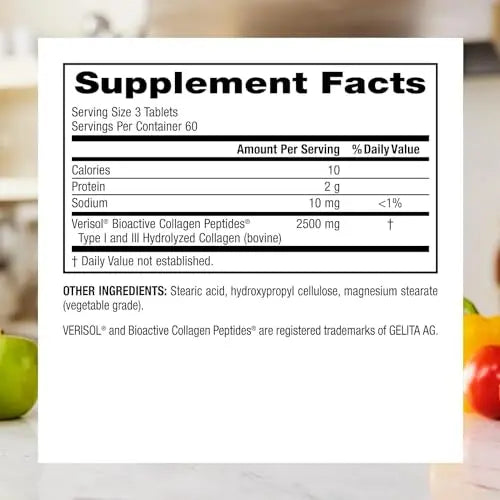 Webber Naturals Collagen30® Bioactive Collagen Peptides 2500 mg 180 Tablets - AB Mystery