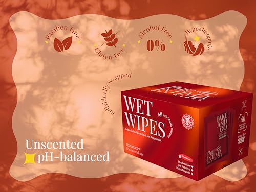 Feminine Wipes - Flushable Wet Wipes - Individually Wrapped 40 Units - pH Balanced- Alcohol-Free - AB Mystery