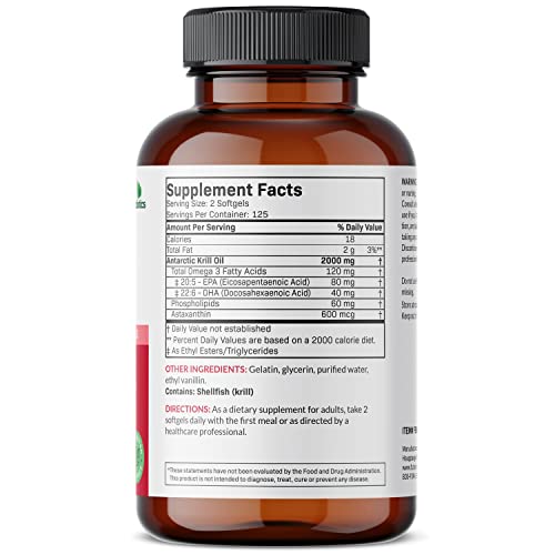 Futurebiotics Antarctic Krill Oil 2000mg with Astaxanthin, Omega-3s EPA, DHA and Phospho - AB Mystery