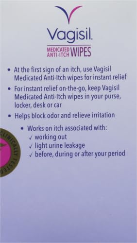 Vagisil Anti-Itch Medicated Feminine Intimate Wipes for Women, Maximum Strength, Gynecologist Tested - AB Mystery