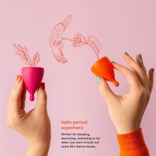 The Hello Cup Extra Small Menstrual Cup, BPA Free, Reusable, Hypoallergenic, Recyclable - AB Mystery