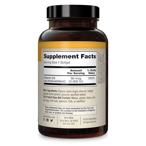 NatureWise Vitamin D3 2000iu (50 mcg) Healthy Muscle Function, and Immune Support - AB Mystery
