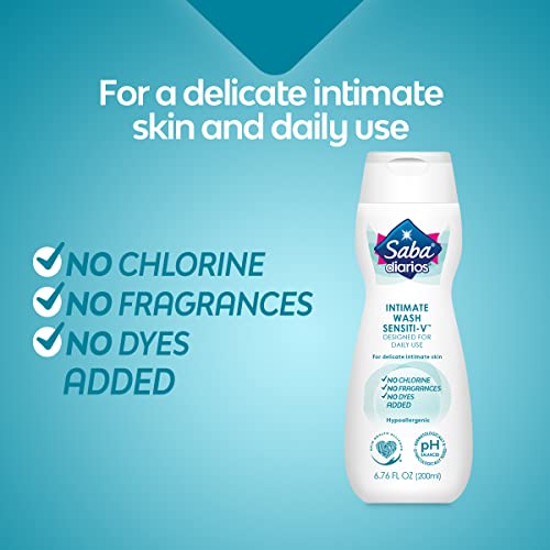 Saba Sensiti-V Intimate Wash, Feminine Hygiene Wash, 6.76 fl oz (Pack of 6) - AB Mystery