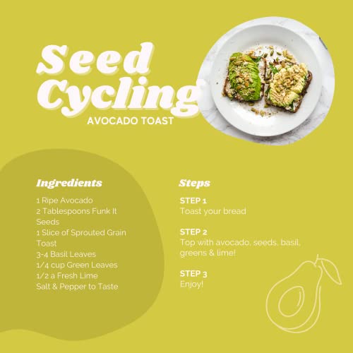 Funk It Wellness Seed Cycling Kit | Organic PMS Relief | Monthly Supply | Soothe Cramps, Hormonal Acne - AB Mystery