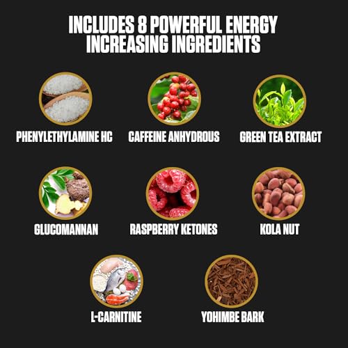 1080p Thermogenic Energy Burn | #1 Rated Energy & Pre Workout for Men & Women - AB Mystery