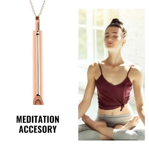 Mariscal Anxiety Breathing Necklace - Rose Gold Anti Anxiety Necklace Breathing for Women and Men - AB Mystery