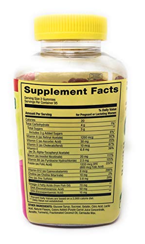 Spring Valley Adult Prenatal Health Multivitamin DHA & Folic Acid, Fruit, 190 Gummies My Store