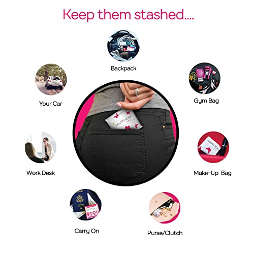 to-Go Panty Kit Includes 4 Items Seamless Thong Underwear Fresh Wipe Pantyliner & Washbag Travel - AB Mystery