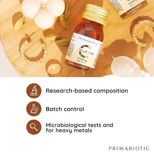 Primabiotic Collagen - Collagen Pack 30 Bottles 30 ml - High Collagen Content [10,000 mg] - AB Mystery