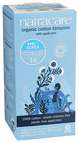 Natracare Organic Cotton Super Tampons with Cardboard Applicator, Plastic Free, Chlorine Free - AB Mystery