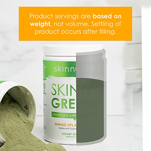 SkinnyFit Mango Splash Skinny Greens, Green Juice Superfood Powder, Natural Energy - AB Mystery