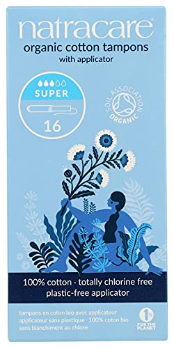 Natracare Organic Cotton Super Tampons with Cardboard Applicator, Plastic Free, Chlorine Free - AB Mystery