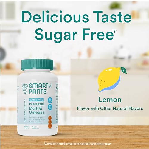 SmartyPants Prenatal Vitamins for Women, Sugar Free Multivitamin Gummies SmartyPants