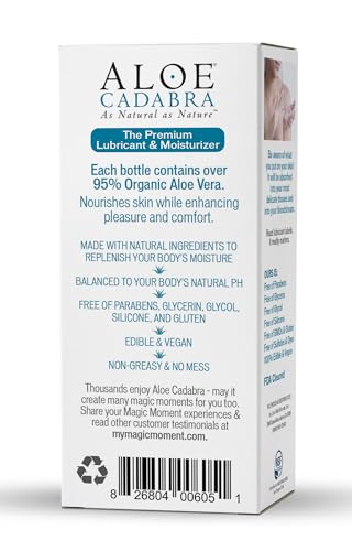 Aloe Cadabra Natural Water Based Personal Lube, Organic Lubricant for Her, Him & Couples, Unscented - AB Mystery