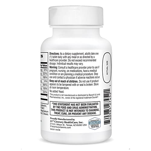21st Century Healthy Eyes with Lutein Tablets, 60 Count, White (27452) - AB Mystery