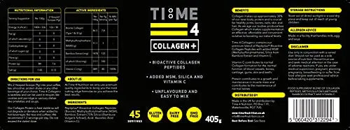 Time 4 Collagen + 45 Servings – Pure Hydrolysed Collagen Powder for Women & Men Time 4 Nutrition
