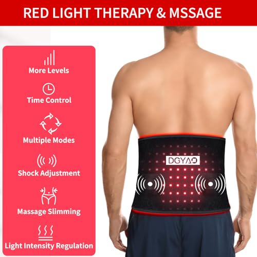 TUOYR Cordless Red Light Therapy Belt for Back Pain Relief with 10000mAH Power Bank - AB Mystery