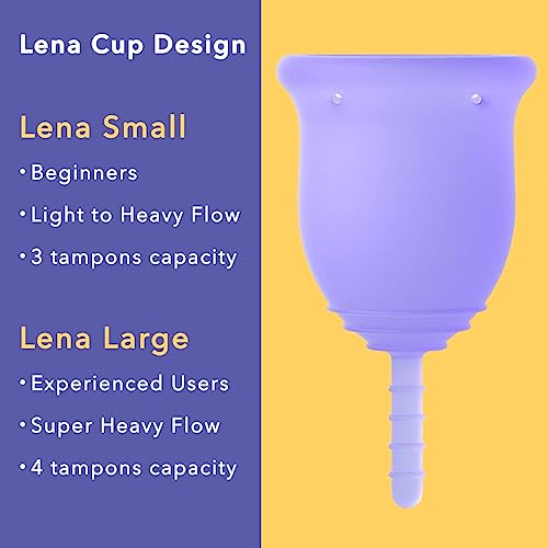 Lena Menstrual Cup | 12hr Reusable Period Silicone Soft Cup | Tampon and Pad Alternative - AB Mystery