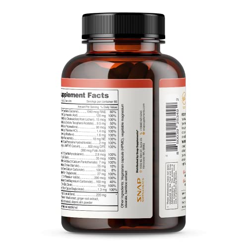 Snap Supplements Prenatal Vitamin with Iron, Vitamin B12, Folic Acid, Botanical Blend Snap Supplements