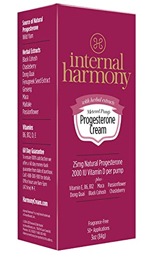 Internal Harmony Progesterone Cream, Contains Natural USP Bioidentical Progesterone - AB Mystery