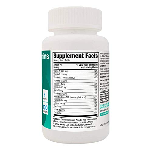 Up & Up Prenatal Vitamins Dietary Supplement, Compare to Stuart Prenatal, 100 Tablets My Store