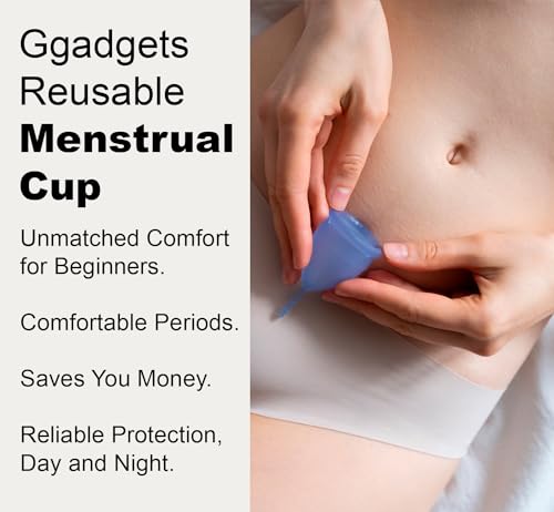 Ggadgets Menstrual Cup for Women with Pouch | Ultra Soft Odour & Rash Free | No Leakage - AB Mystery