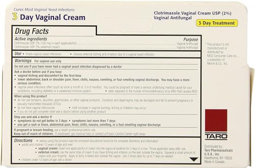 Clotrimazole 3 -Day Vaginal Cream - 0.74 Oz (Pack of 2) - AB Mystery