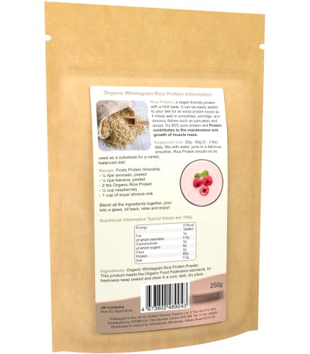 Golden Greens Organic Rice Protein Powder 250 g Golden Greens