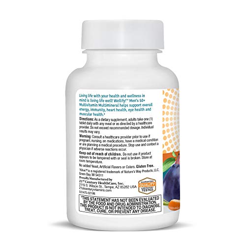 21st Century Wellify Men's 50+ Multivitamins with Minerals, 65Count - AB Mystery