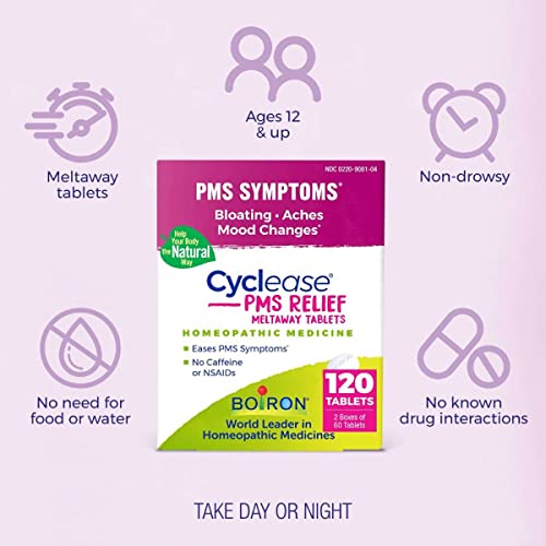 Boiron Cyclease PMS Twin Pack, 120 Tablets Count - AB Mystery