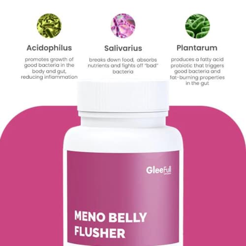 GleeFull Meno Belly Flusher - Menopause Supplements for Women - Hormone Balance - AB Mystery