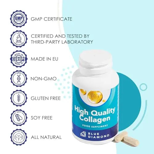 Premium 90 Marine Capsules - 530mg Natural Marine Collagen with Porcine & Bovine Collagen - AB Mystery