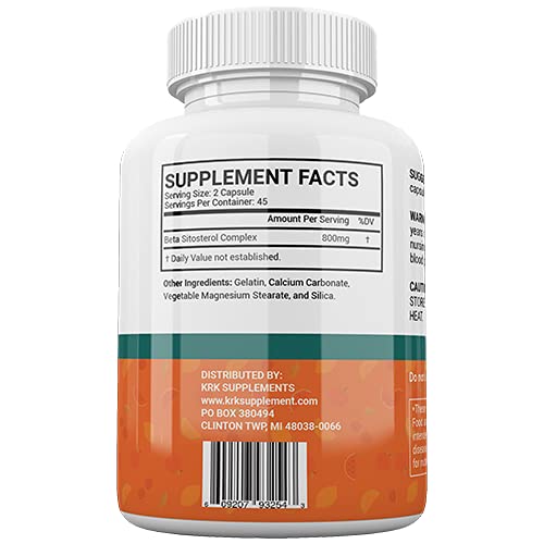 KRK SUPPLEMENTS Bundle Combo for 3 Total Bottles of Beta Sitosterol 800mg - AB Mystery