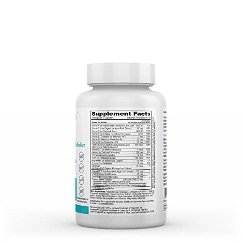 Greens First Female Prenatal Vitamin with Vegan DHA - Pregnancy Multivitamin Supplement Greens First