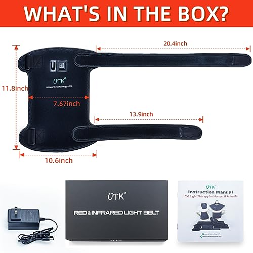 UTK Red Light Therapy for Body, 162Pcs 660nm Red Light & 54Pcs 850nm Near Infrared Light Therapy Belt - AB Mystery