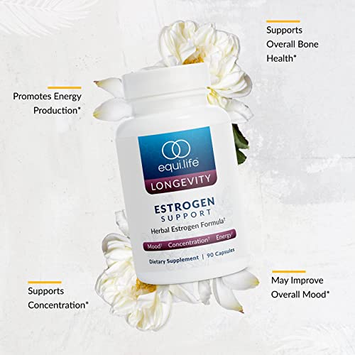 Equilife - Estrogen Support, Herbal Hormone Supplement, Helps Promote Natural Energy, Improved Mood - AB Mystery