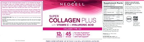 NeoCell Super Collagen Powder, Collagen Plus includes Vitamin C & Hyaluronic Acid - AB Mystery