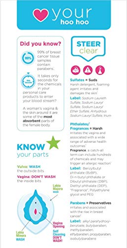 healthy hoohoo Gentle Feminine Foaming Cleanser - All Natural, Paraben- and Fragrance-free (5 fl oz) - AB Mystery