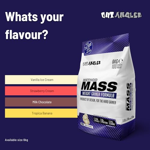 Out Angled Method Mass Gainer Powder, Tropical Banana, 6kg, 100 Scoops OUT ANGLED